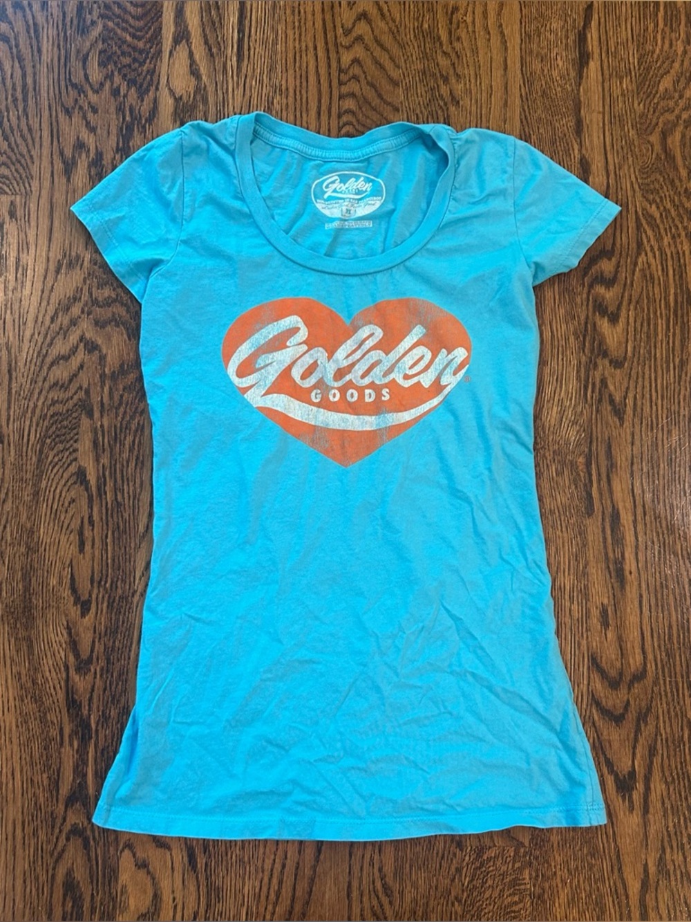 Golden Goods SF Sky Blue Heart Baby Tee